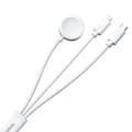 Miniatyrbillede 4 af 6: 3-i-1 kabel USB-A-kabel med induktiv oplader + 1x iPhone Lightning + 1x USB-C 1,2 m hvid
