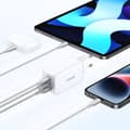 Miniatyrbillede 5 af 6: GaN 65W USB-A / 2x USB-C hurtigoplader, hvid