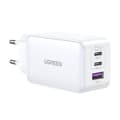 Miniatyrbillede 2 af 6: GaN 65W USB-A / 2x USB-C hurtigoplader, hvid