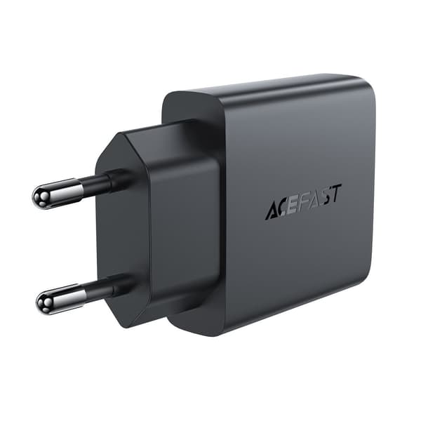 Lille flad GaN PD 20W USB-C sort oplader