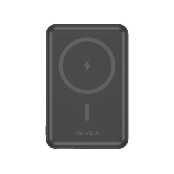 Powerbank 10000mAh langaton MagSafe USB-A USB-C jalusta toiminto musta