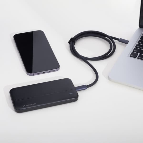 Powerbank Li-Po 10000mAh 2xUSB musta