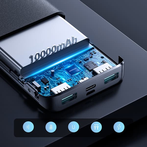 Powerbank 22,5W 10000mAh PD QC3.0 AFC sort
