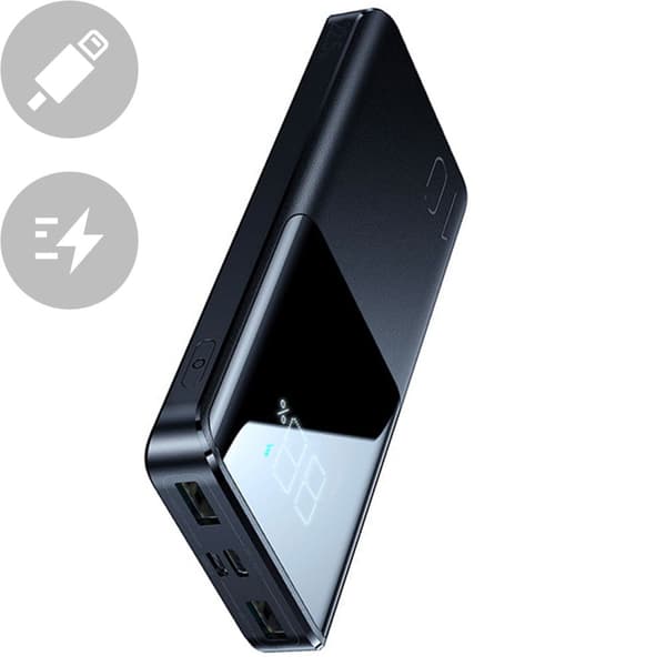 Powerbank 22,5W 10000mAh PD QC3.0 AFC sort