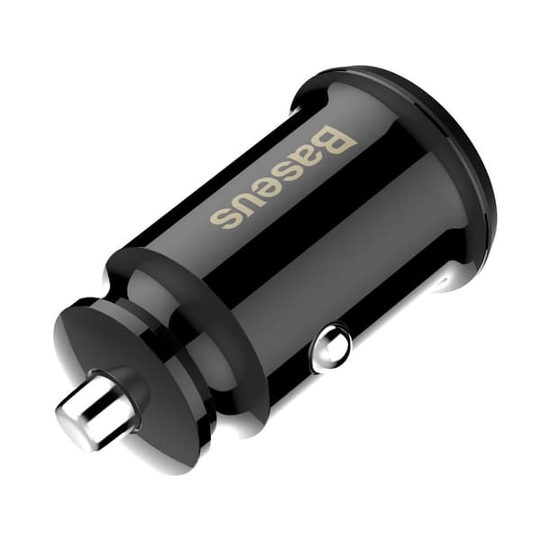 Mini billaddare för telefon 2x USB Grain Billaddare svart