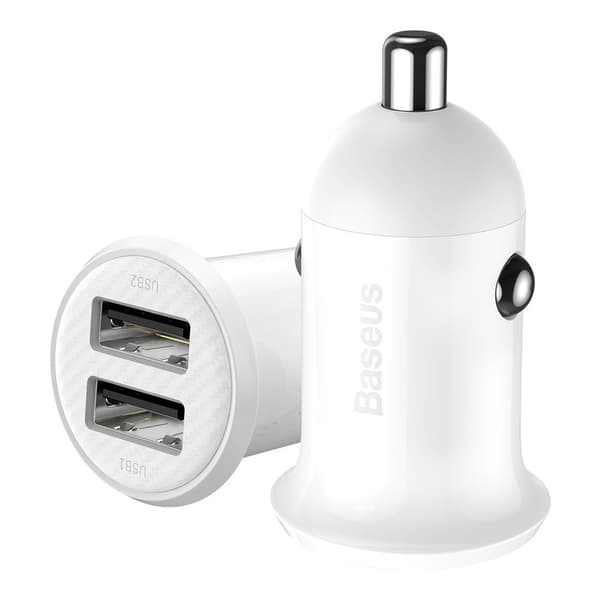 Grain Pro 2x USB 4.8A autolaturi tupakansytyttimeen, valkoinen