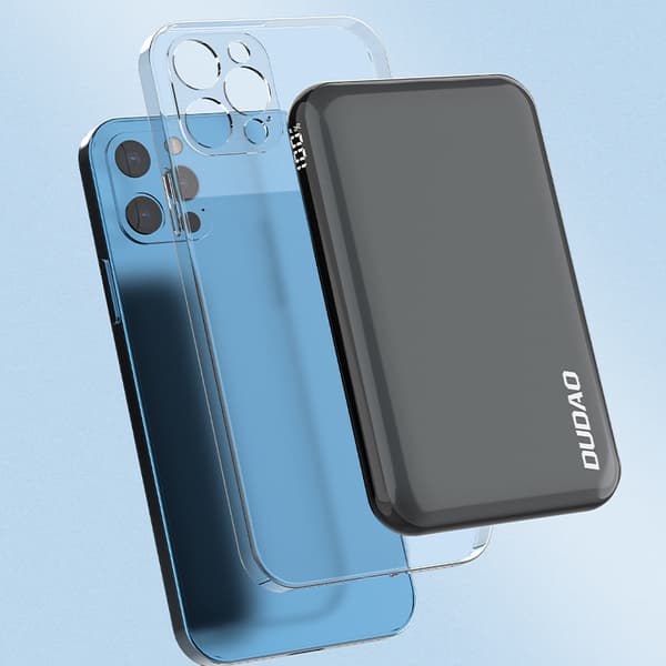 Powerbank 10000mAh TGK1 MagSafe 15W langattomalla laturilla musta
