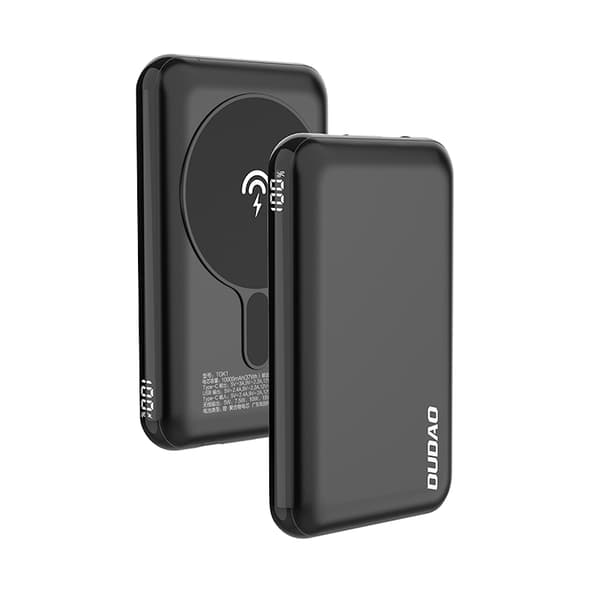 Powerbank 10000mAh TGK1 MagSafe 15W langattomalla laturilla musta
