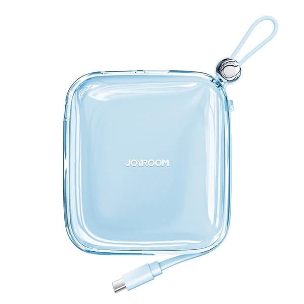 Powerbank 10000mAh JR-L005 med iPhone Lightning-kabel och USB-A-port blå