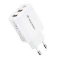 Pikkukuva 2 / 6: Verkkolaturi 100-240V 30W USB-C 2x USB-A valkoinen