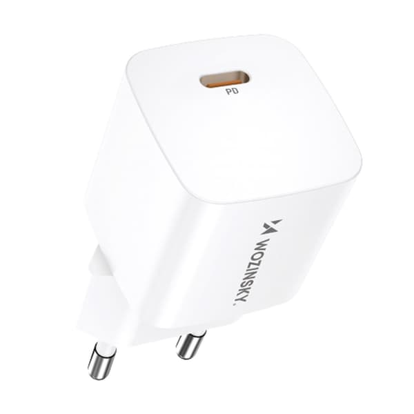 100-240V PD USB-C 20W seinälaturi, valkoinen