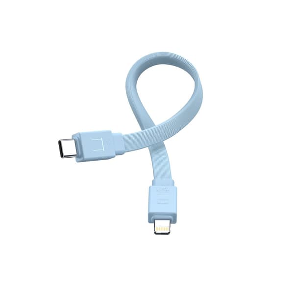 Magnetisk powerbank 10000mAh 20W med stativ + Lightning-kabel - USB-C blå