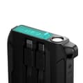Miniatyrbillede 6 af 6: Udendørs 10000mAh field power bank med indbygget USB-C og Lightning kabler, sort