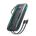 Miniatyrbillede 1 af 6: Udendørs 10000mAh field power bank med indbygget USB-C og Lightning kabler, sort