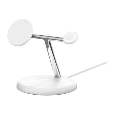 Trådlös laddningssupport - Belkin - BoostCharge Pro 3-i-1 - 15 Watt - Qi2 - Vit
