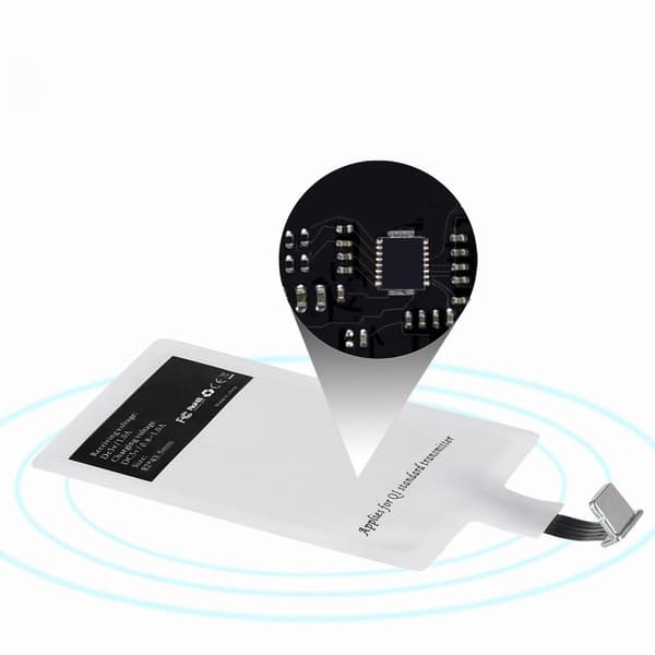 Qi Lightning trådløs opladningsadapter, induktionsindsats, hvid