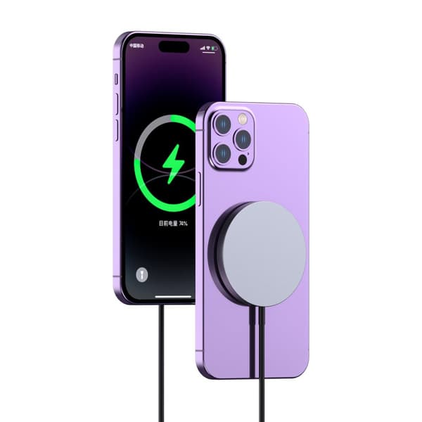 Magnetisk induktiv laddare för MagSafe 15W telefon, svart