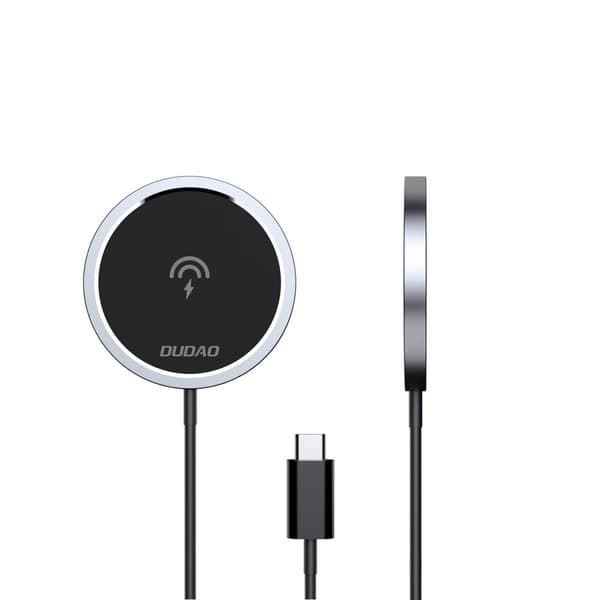 Magnetisk induktiv laddare för MagSafe 15W telefon, svart