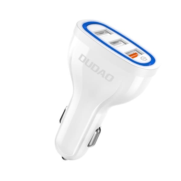 Biloplader 3x USB Quick Charge 3.0 QC3.0 2.4A 18W hvid