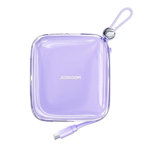 Powerbank 10000mAh JR-L005 med iPhone Lightning-kabel och USB-A-port lila