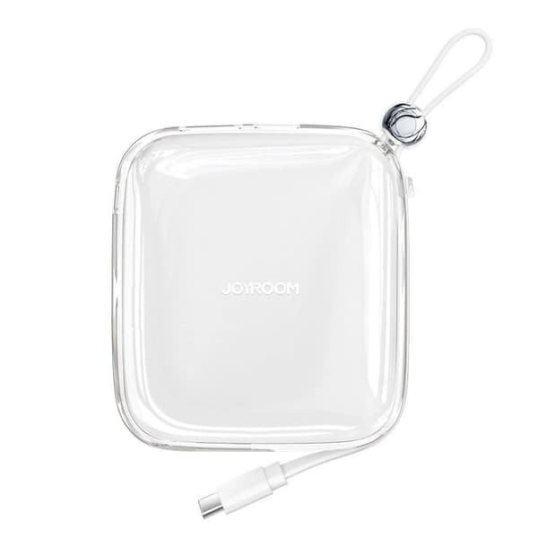 Powerbank 10000mAh JR-L005 med iPhone Lightning-kabel og USB-A-port, hvid