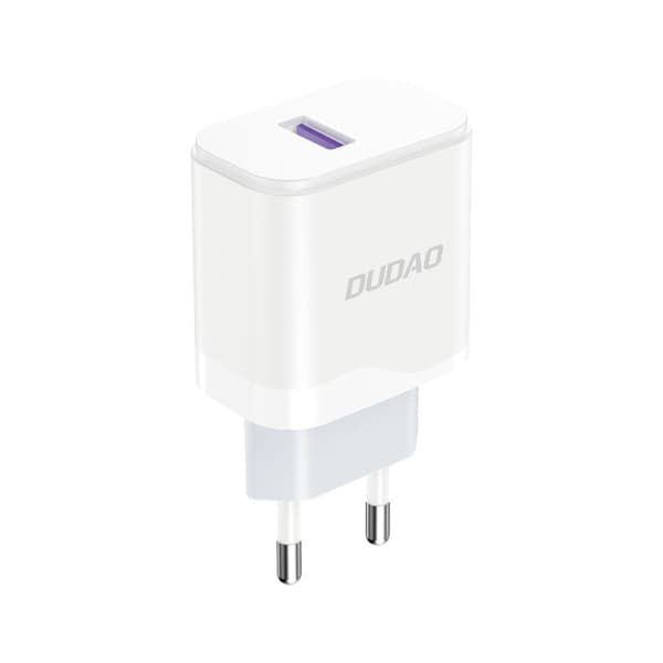 USB-A 18W vægoplader med USB-A - Lightning kabel til iPhone, hvid
