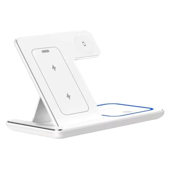 Trådlös laddningsstation för Samsung och Apple produkter 3-i-1 Magsafe Vit