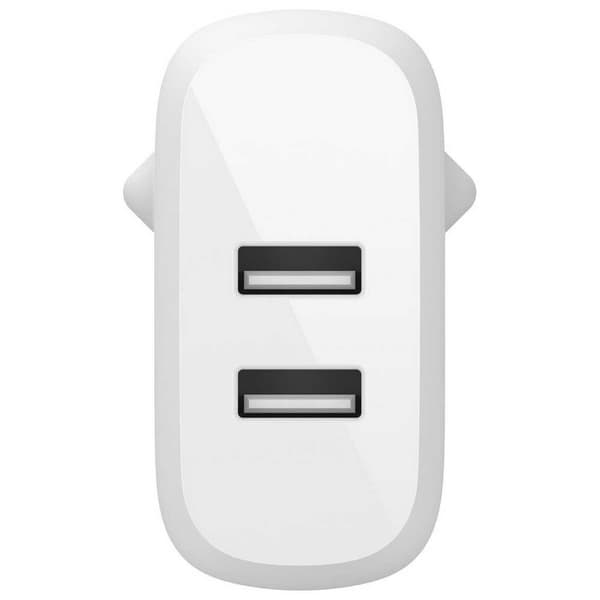 Belkin Kaksiporttinen Usb-a-seinälaturi X2 12w Valkoinen