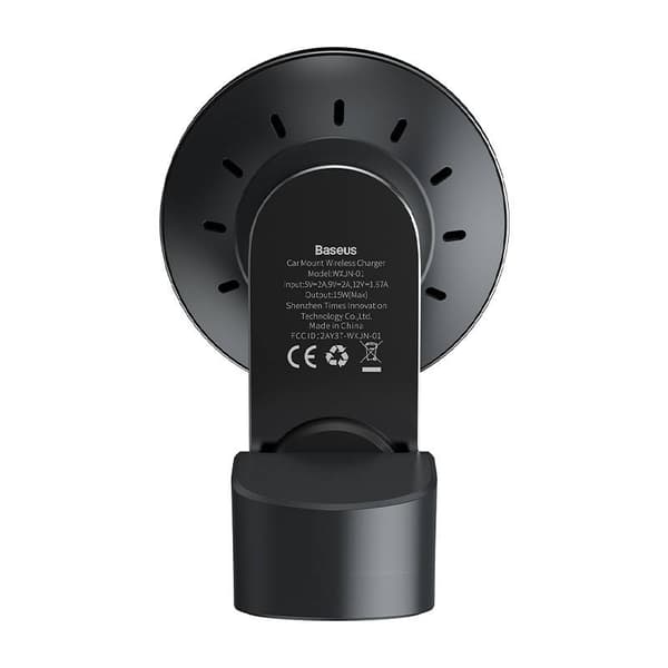 Baseus Big Energy bilholder med trådløs oplader 15W til Iphone 12 / Iphone 13 (Sort)