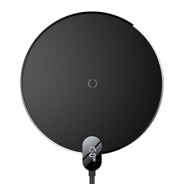 Induktiivinen langaton laturi Baseus Digital LED 15W (musta)