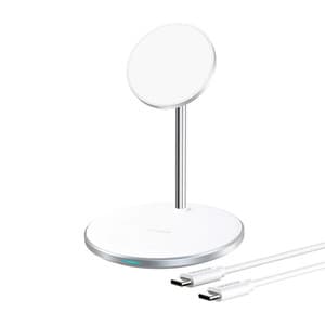 Trådløs lader Choetech T581-F med stativ (hvit)