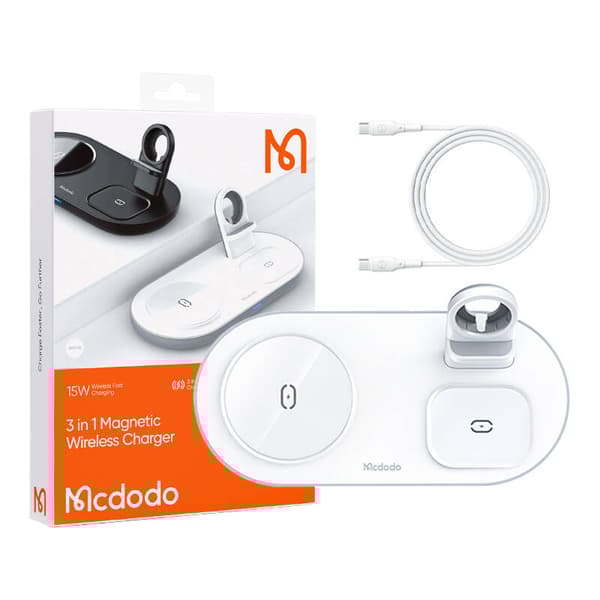 Trådløs lader Mcdodo CH-7062 3 i 1 15W (mobil/TWS/Apple watch) (hvit)