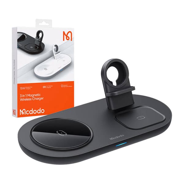 Langaton laturi Mcdodo CH-7061 3 in 1 15W (matkapuhelin/TWS/Apple Watch) (musta)