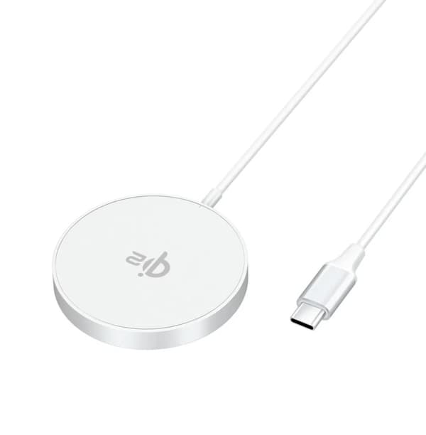 SiGN Qi2 USB-C Trådlös Laddare med MagSafe 15W - Vit