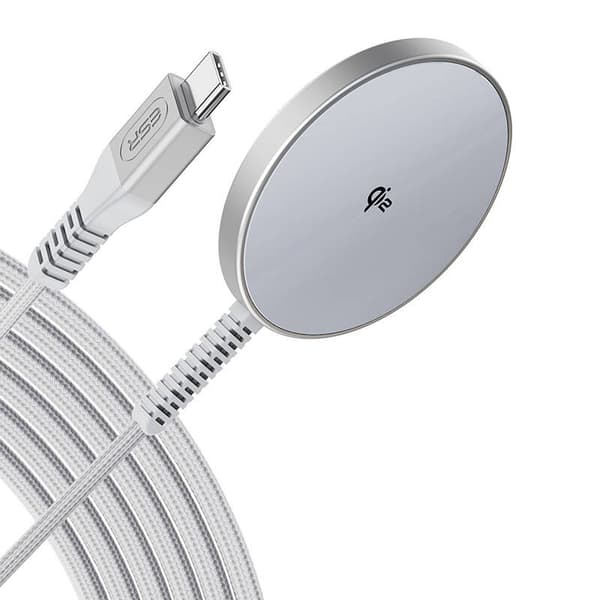ESR Qi2 mini trådlös laddare (HaloLock) (silver)