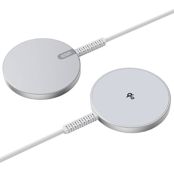 ESR Qi2 mini trådlös laddare (HaloLock) (silver)