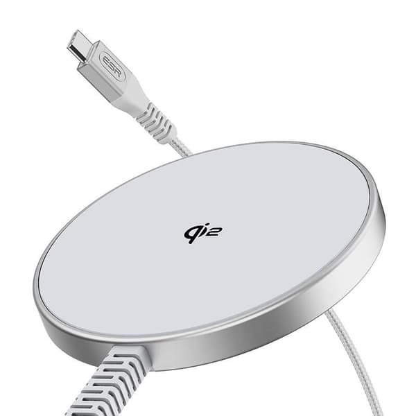 ESR Qi2 mini trådlös laddare (HaloLock) (silver)