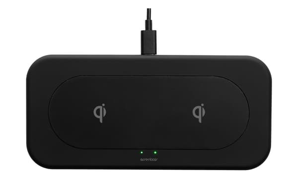 Qi Dual Wireless charger, 2x 10W, USB-C Cable 1m