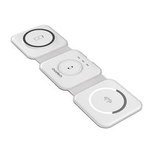 Choetech T588-F 3-i-1 magnetisk trådløs lader 15W (hvit)