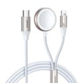 Miniatyrbillede 1 af 3: Hurtigopladning magnetisk oplader 2-i-1 Joyroom S-IW012 30W 1,5m (hvid)