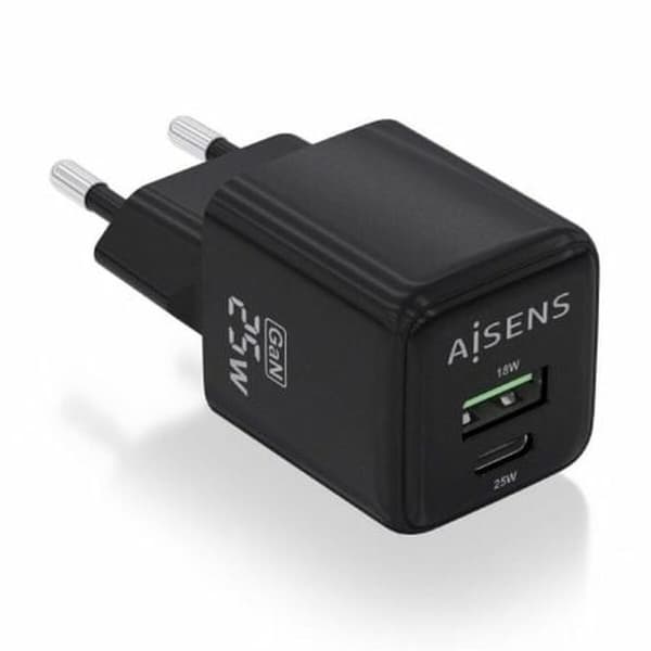 Vægoplader Aisens ASCH-25W2P015-BK Sort 25 W Sort