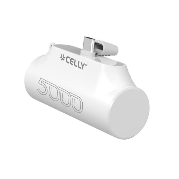 Powerbank Celly PBC5000WH Hvid 5000 mAh Sort