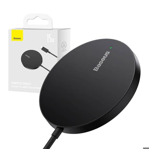 BASEUS Mini3 MagSafe induktionsladdare - 15W snabbladdning (svart)