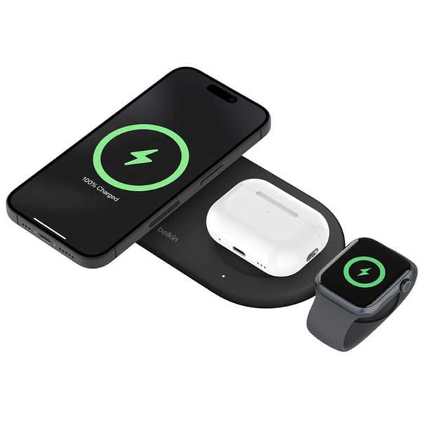 Belkin Boost Charge™ Qi2 Pro 3 In 1 15w Trådløs Oplader