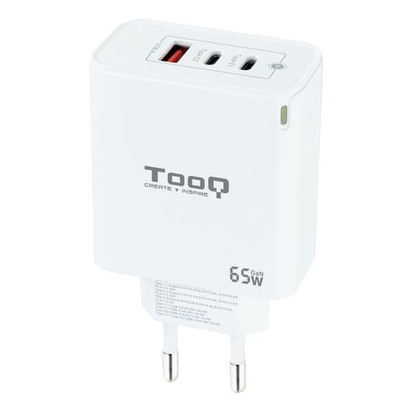 TooQ TOOQ väggladdare med 2 USB-C-portar och 1 USB-A-port Vit