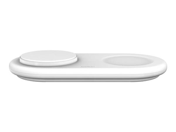 Trådlös laddningsplatta - Belkin - BoostCharge Pro 2-i-1 - Magnetisk - Vit - 15 Watt