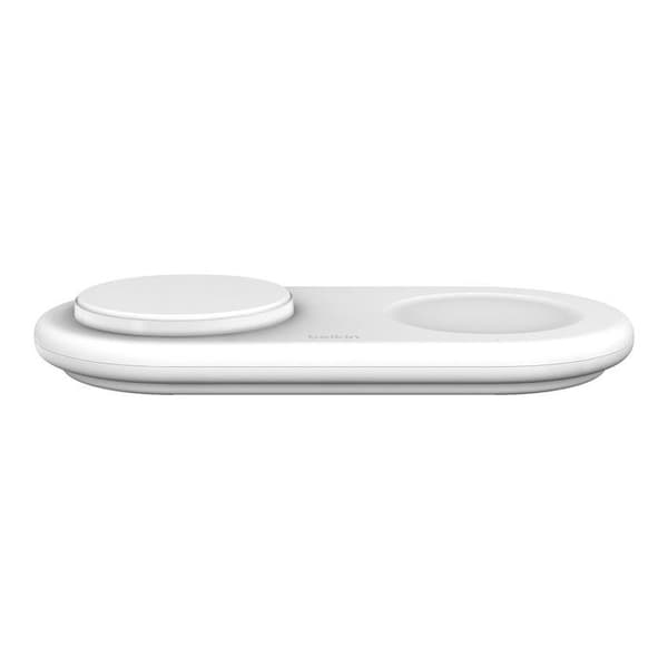 Trådlös laddningsplatta - Belkin - BoostCharge Pro 2-i-1 - Magnetisk - Vit - 15 Watt