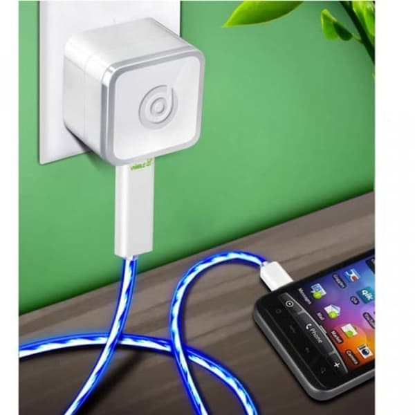 Dexim Visible Green micro USB nätladdare Svart, Blå, Vit