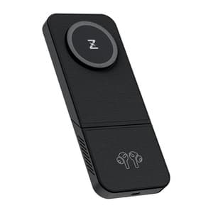 Trådløs oplader, INVZI, MGF7B, 3i1, 15W (sort)