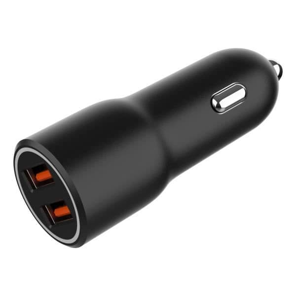 Snabbladdare för USB-bil QC 3.0 från 2 portar och 36 W Ambos-portar möjliggör laddning av QC 3.0 från 18 W Intelligent skydd mot